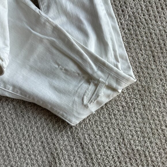 Express Mens White Ripped Skinny Jeans - Picture 8 of 9